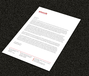 Letterhead Design by Sarmishtha Chattopadhyay_loginchange for Snuvik Technologies | Design: #3701308