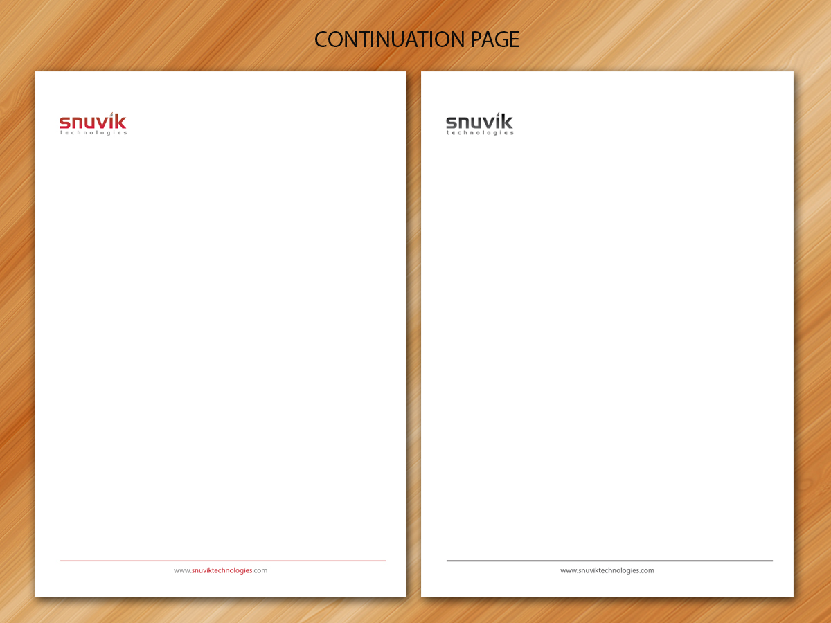 Letterhead Design by Sarmishtha Chattopadhyay_loginchange for Snuvik Technologies | Design #3707642