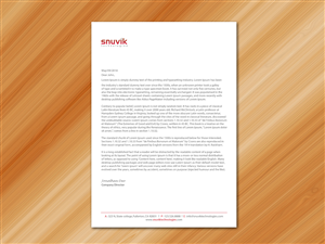 Letterhead Design by Sarmishtha Chattopadhyay_loginchange for Snuvik Technologies | Design: #3710243