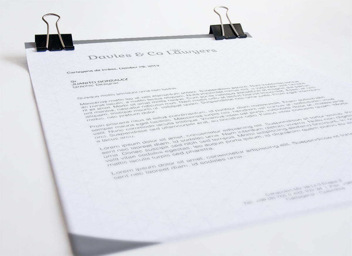 Letterhead Design by Attaf Othman for Davies & Co Lawyers | Design #3530056