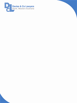 Letterhead Design by SUDHEESH.V for Davies & Co Lawyers | Design: #3593841