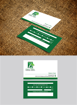 Business Card Design by Harshan for Green Valley Veterinary Services | Design: #3569470