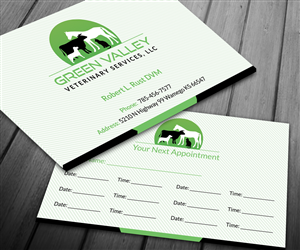Business Card Design by Sarah Haroon for Green Valley Veterinary Services | Design: #3546218