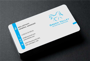 Business Card Design by AwsomeD for Green Valley Veterinary Services | Design: #3534452