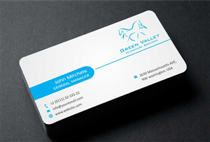 Business Card Design by AwsomeD for Green Valley Veterinary Services | Design: #3534455