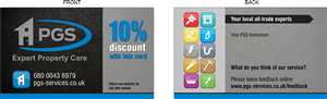 Visitenkarten-Design von Neha Dsouza für PGS Services Ltd | Design #3544989