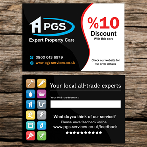 Business card design incorporating discount offer | Business Card Design by Sandaruwan