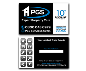Visitenkarten-Design von Favorite Designs für PGS Services Ltd | Design #3542598