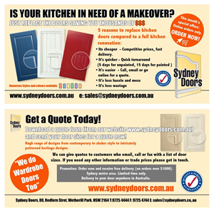 Flyer Design by Lou Sharp for Sydney Doors | Design #920571