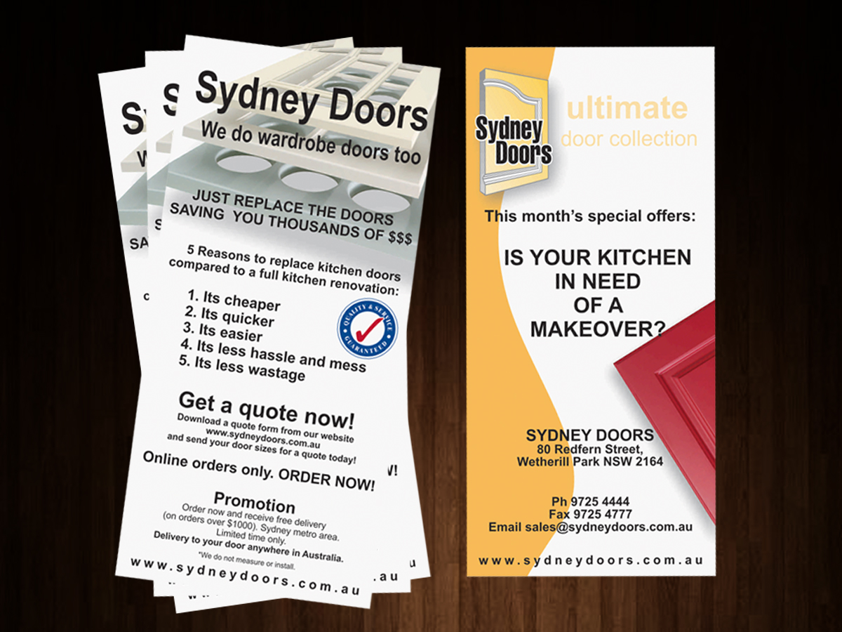 Flyer Design by stefymay for Sydney Doors | Design #898053