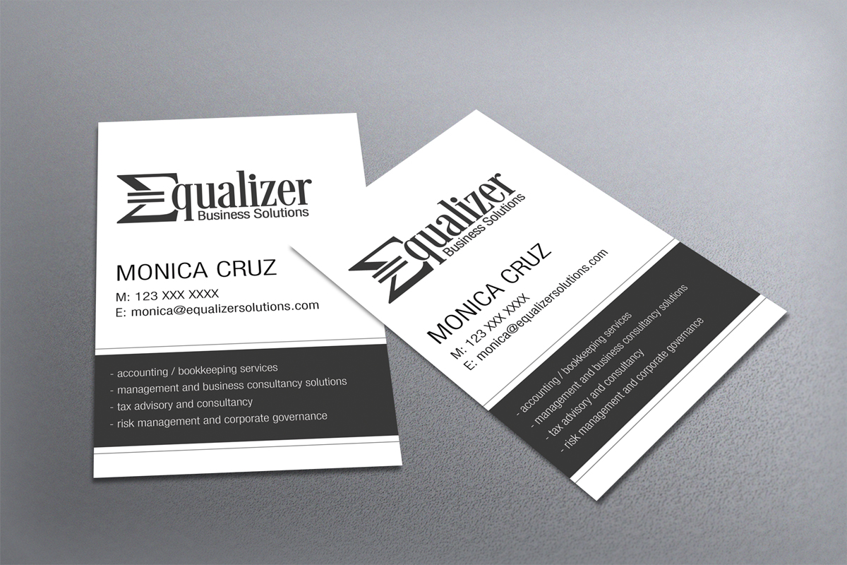 Design de Carte de Visite par diRtY.EMM pour Equalizer Business Solutions | Design #3580904