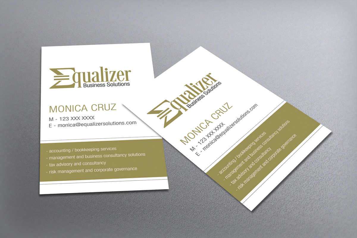 Business Card Design by diRtY.EMM for Equalizer Business Solutions | Design #3590578