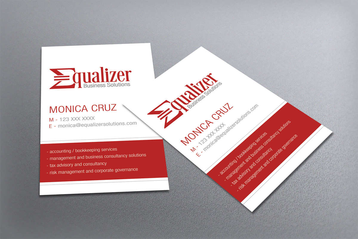 Design de Carte de Visite par diRtY.EMM pour Equalizer Business Solutions | Design #3590582