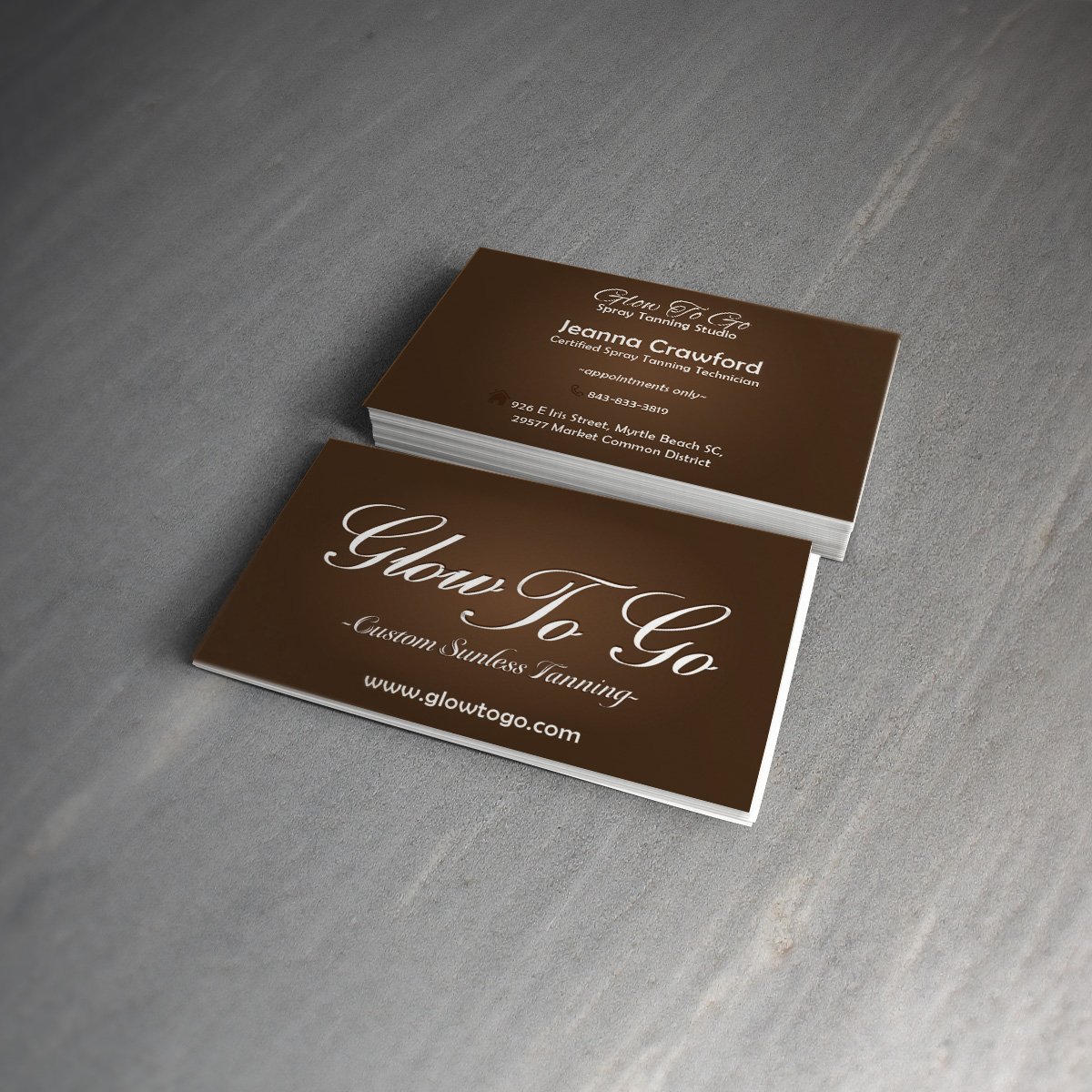 Business Card Design by Ron Mickey for Glow To Go | Design #3563522