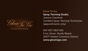 Business Card Design by tapstudio for Glow To Go | Design #3573971