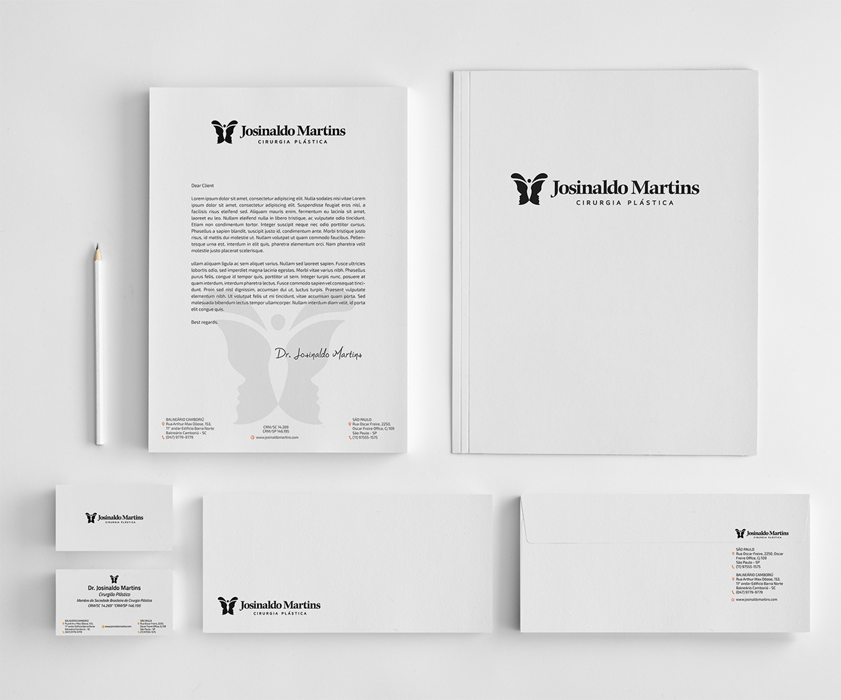 Stationery Design by Owtee-TheDreamer. for Josinaldo Martins - Cirurgia Plastica | Design #3560050