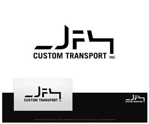 Logo Design by Daniel Caso Design for J.F. Custom Transport Inc. | Design: #3581244