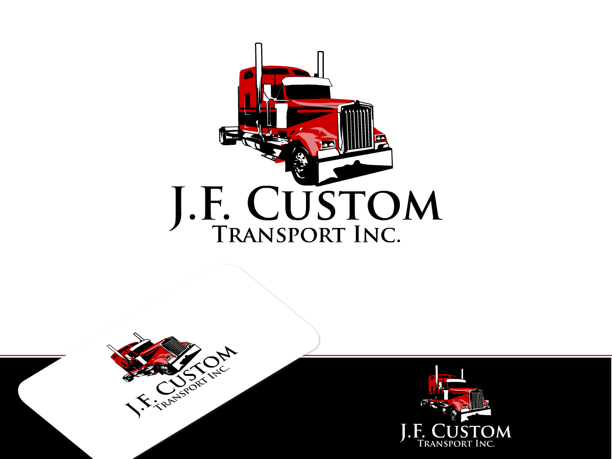 Diseño de Logo por REDcrackers.com para J.F. Custom Transport Inc. | Diseño #3542496