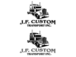 Logo Design by REDcrackers.com for J.F. Custom Transport Inc. | Design: #3566280