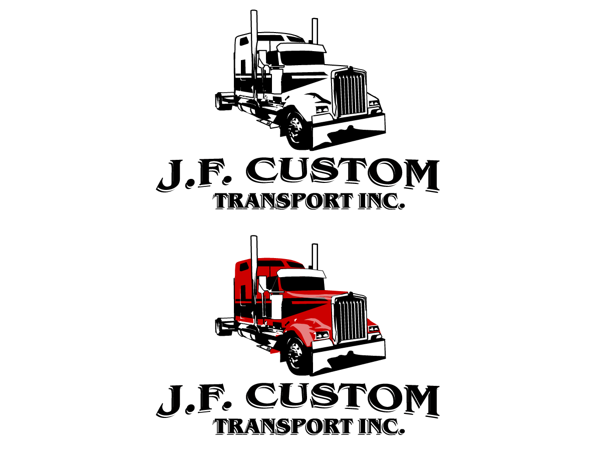 Diseño de Logo por REDcrackers.com para J.F. Custom Transport Inc. | Diseño #3645628