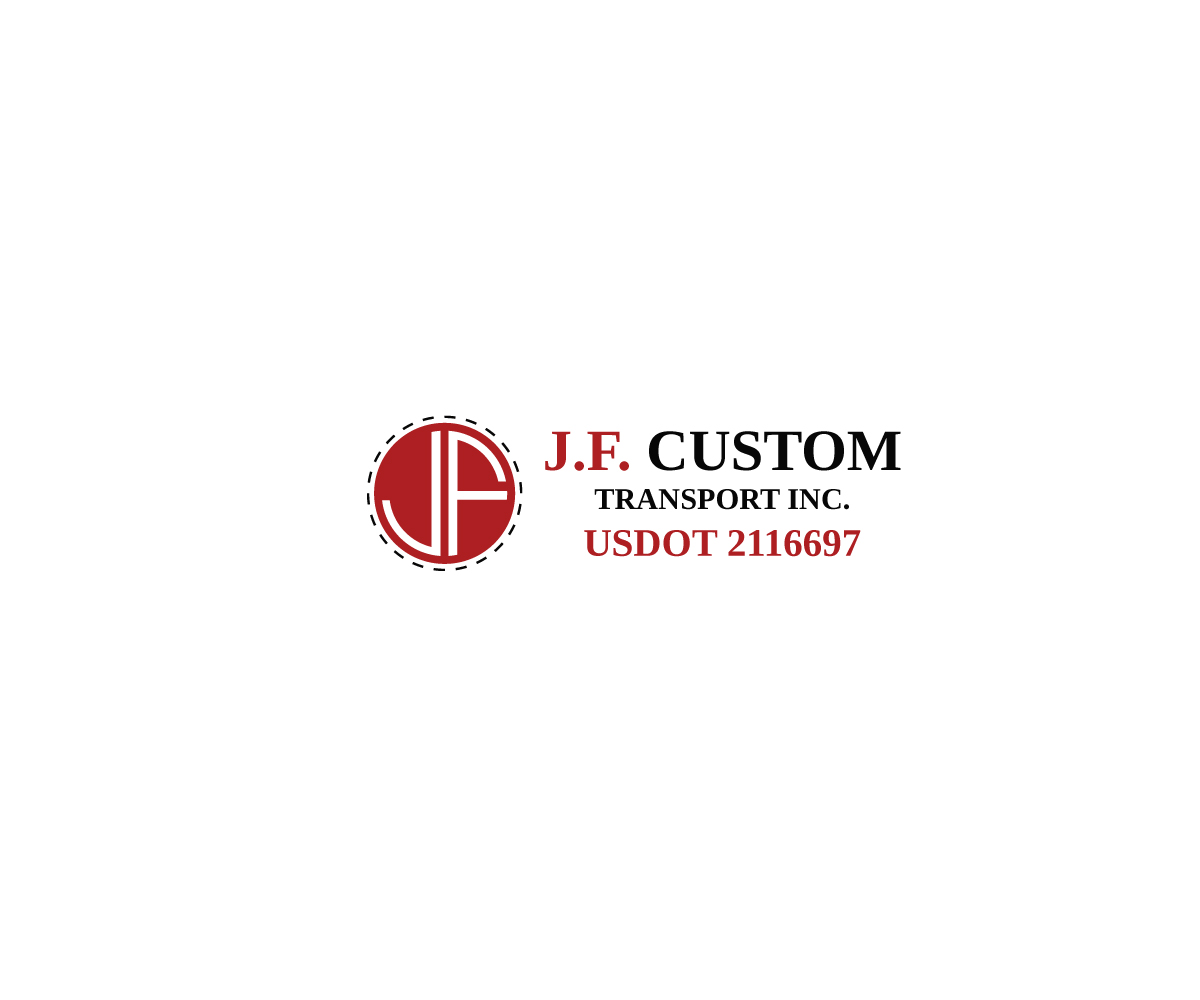 Logo Design by Keysoft for J.F. Custom Transport Inc. | Design #3580865