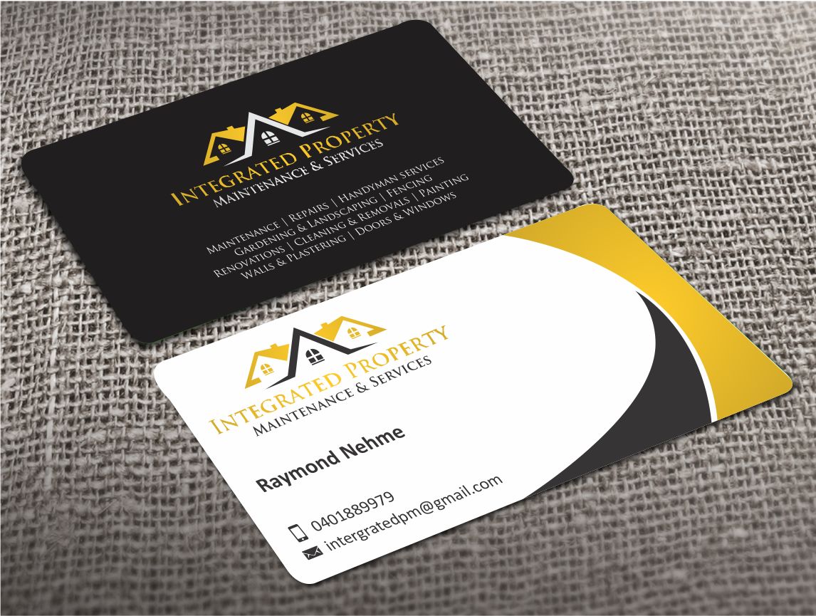 professional elegant house business card design for intergrated
