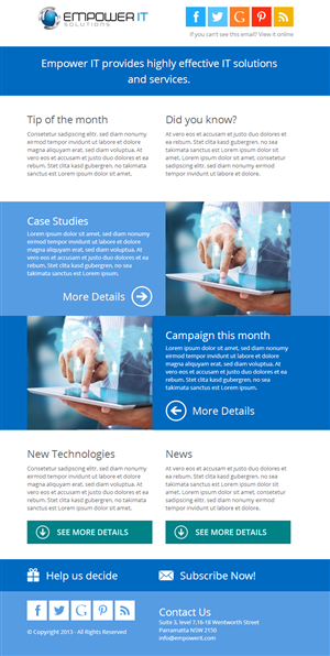 Newsletter Design by Sana Ishaq