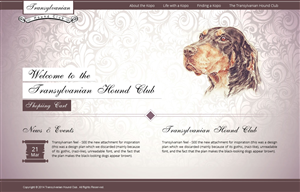 Transylvanian Hound Club - Rare dog breed club needs web design! | Web Design par M K G