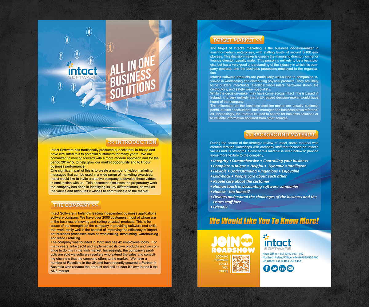 Flyer-Design von estevangio für Intact Software | Design #3579313