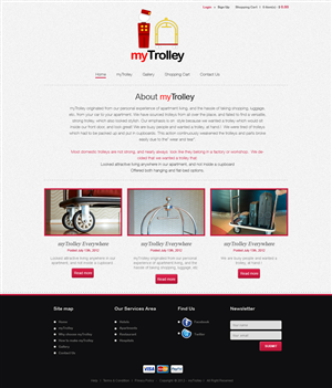 myTrolley - a stylish trolley for apartments | Web Design by AriefK