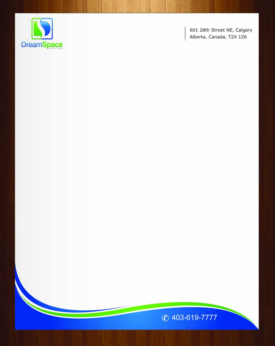 Letterhead Design by harmi_199 for DreamSpace Interiors Corp. | Design #3547702