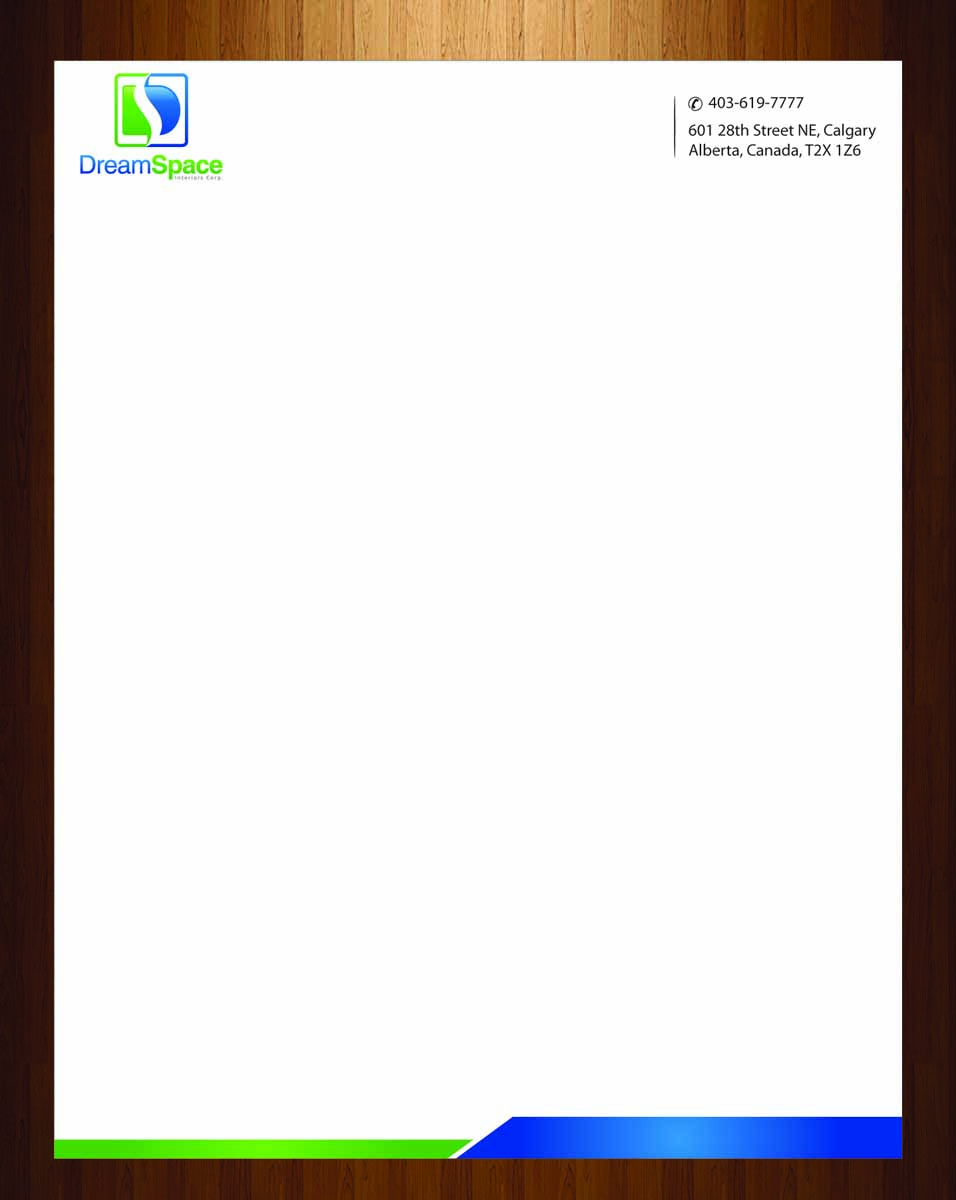 Letterhead Design by harmi_199 for DreamSpace Interiors Corp. | Design #3547704