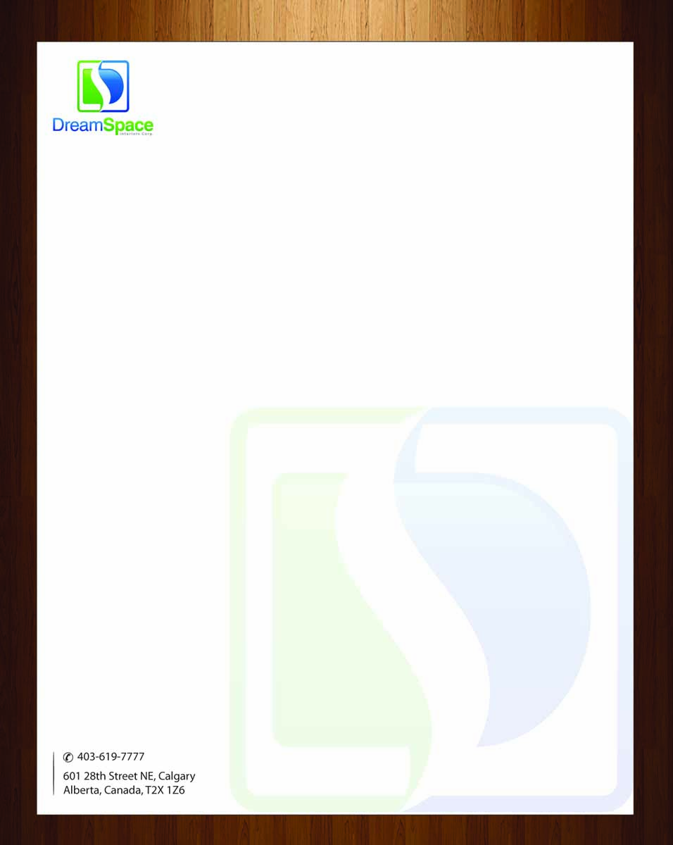 Letterhead Design by harmi_199 for DreamSpace Interiors Corp. | Design #3547707
