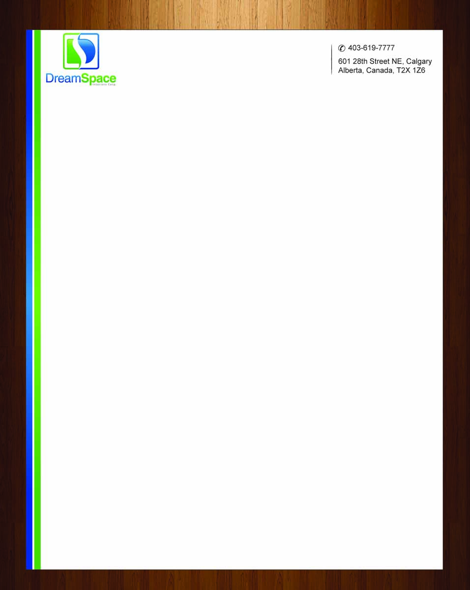 Letterhead Design by harmi_199 for DreamSpace Interiors Corp. | Design #3547709