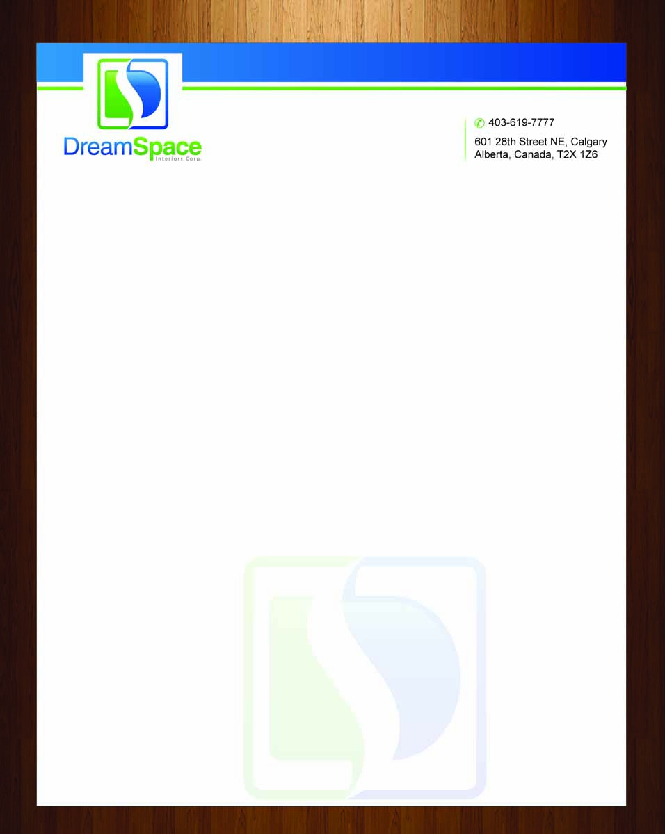 Letterhead Design by harmi_199 for DreamSpace Interiors Corp. | Design #3547710