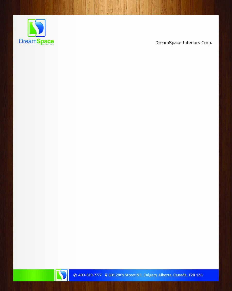 Letterhead Design by harmi_199 for DreamSpace Interiors Corp. | Design #3547714
