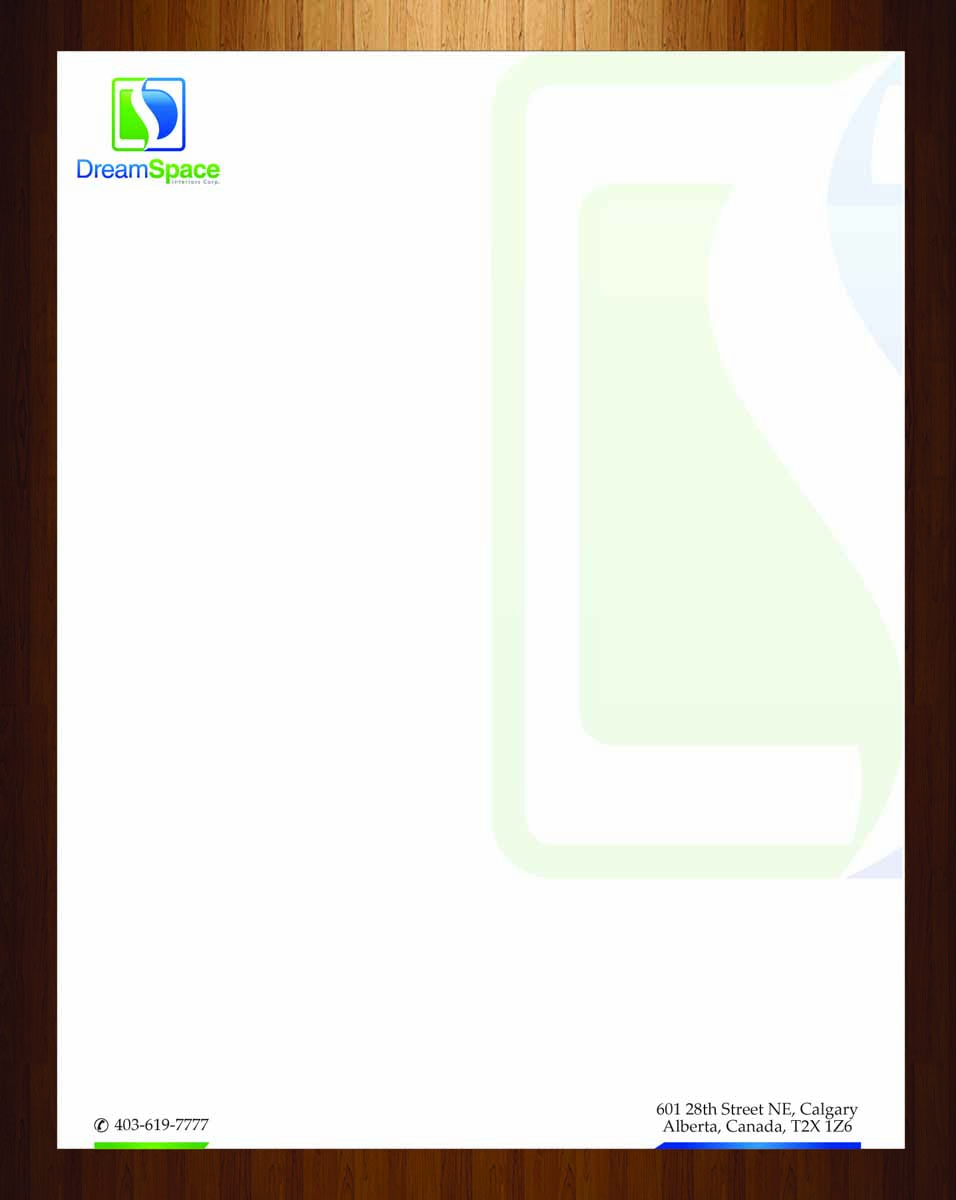 Letterhead Design by harmi_199 for DreamSpace Interiors Corp. | Design #3547770