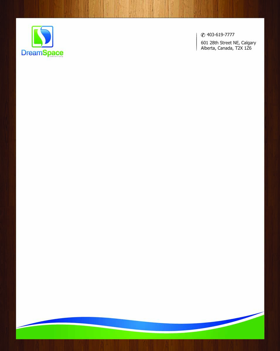 Letterhead Design by harmi_199 for DreamSpace Interiors Corp. | Design #3547828