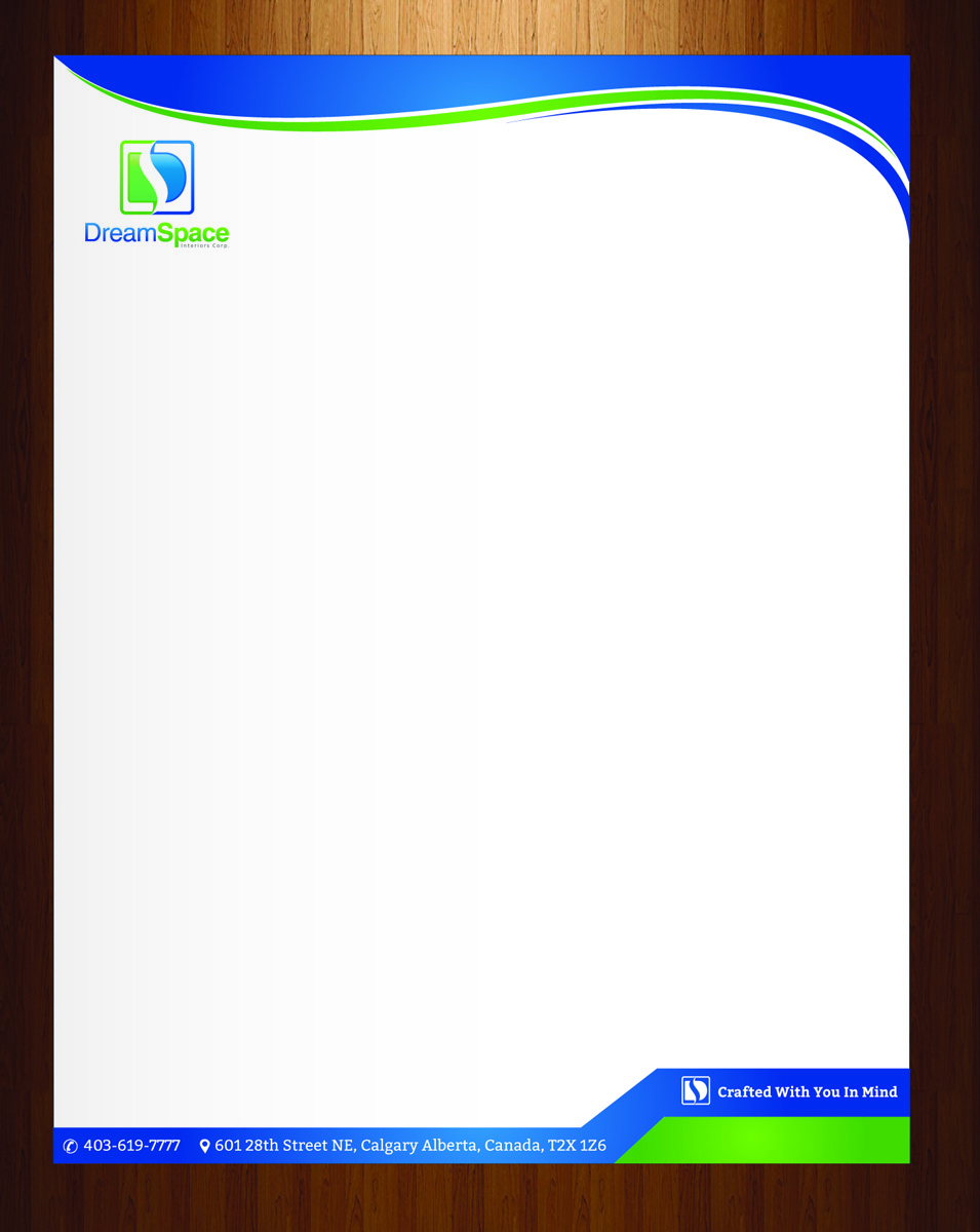 Letterhead Design by harmi_199 for DreamSpace Interiors Corp. | Design #3548118