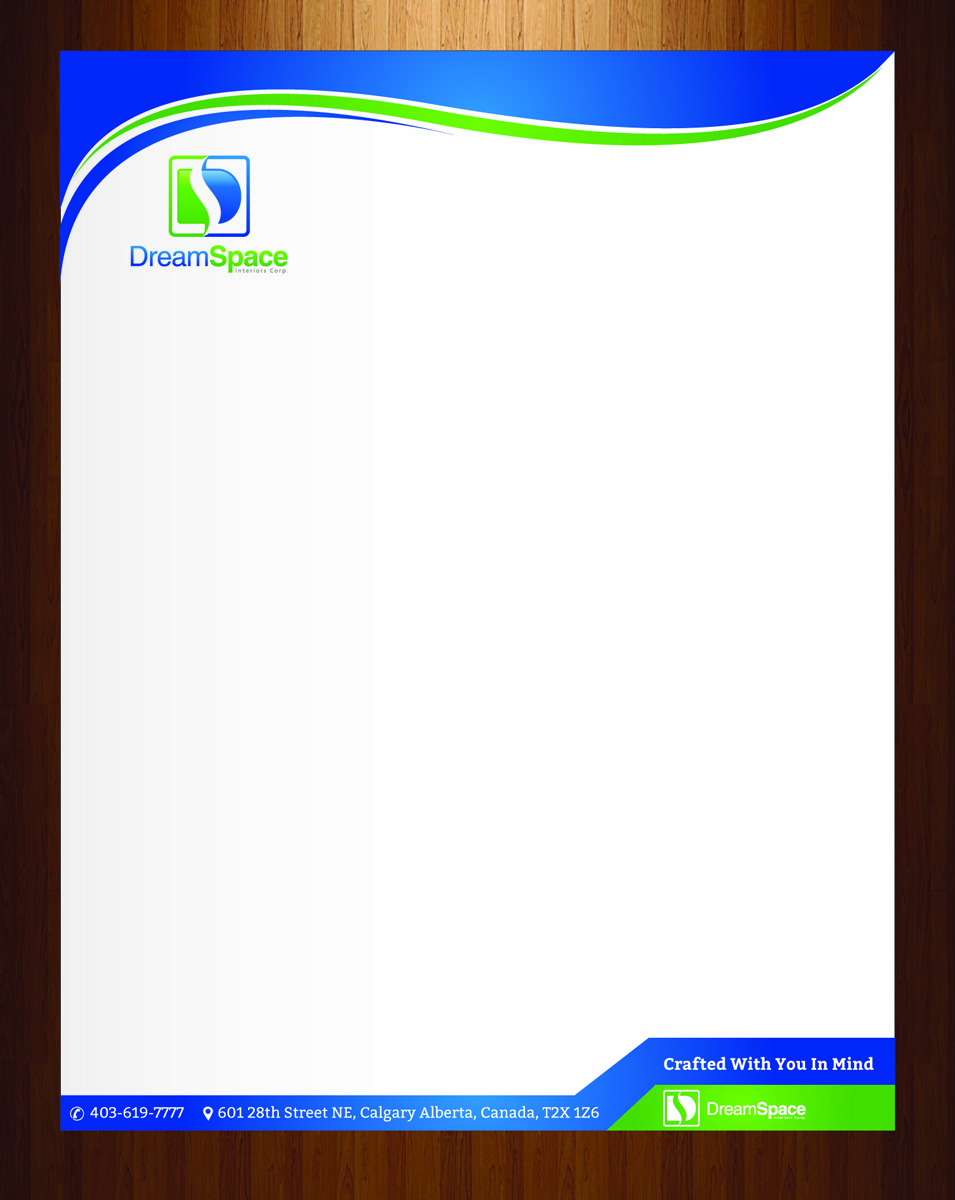 Letterhead Design by harmi_199 for DreamSpace Interiors Corp. | Design #3548120