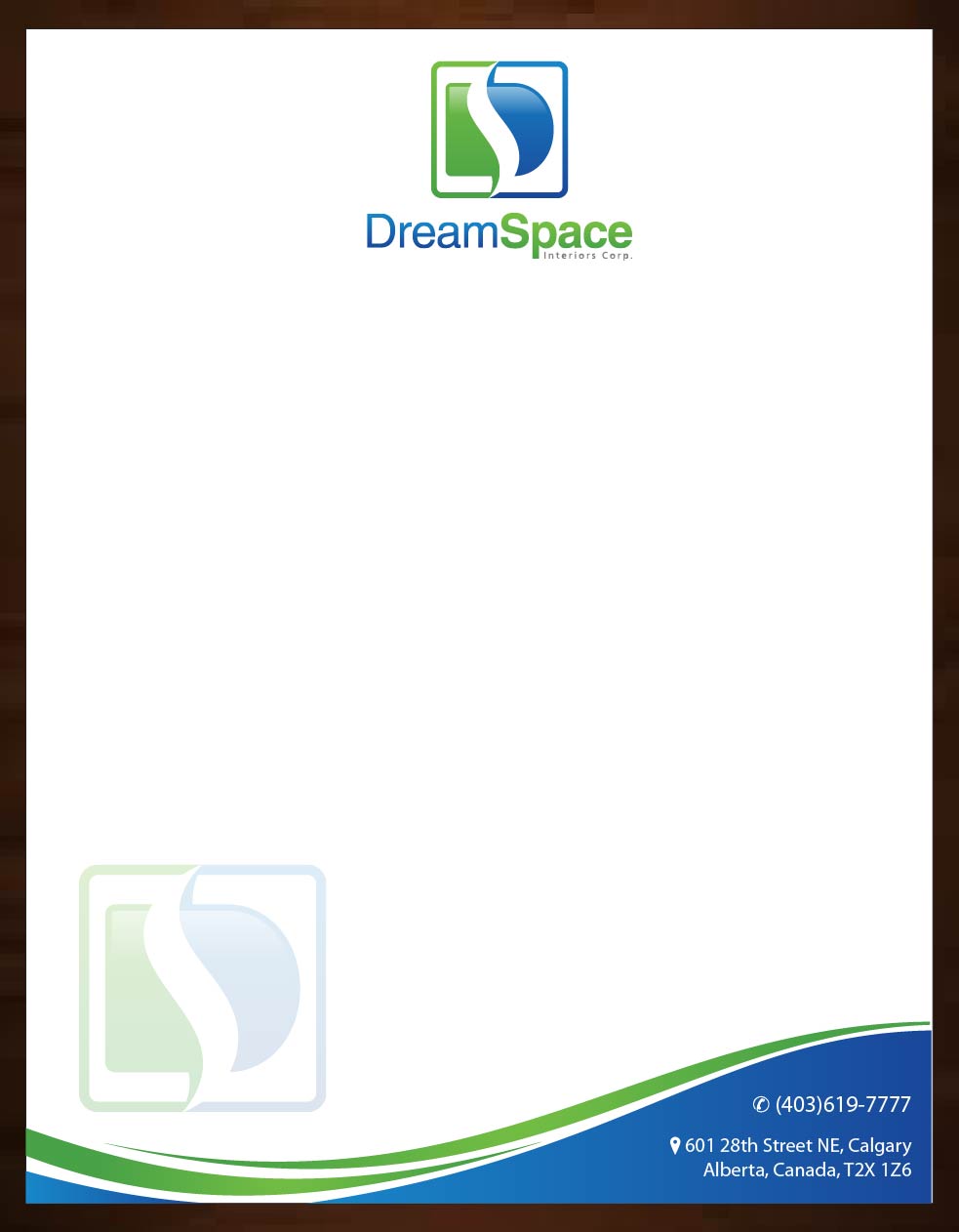 Letterhead Design by Joy16589 for DreamSpace Interiors Corp. | Design #3545510