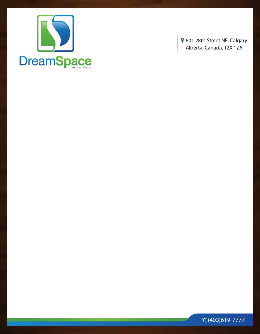 Letterhead Design by Joy16589 for DreamSpace Interiors Corp. | Design #3545514