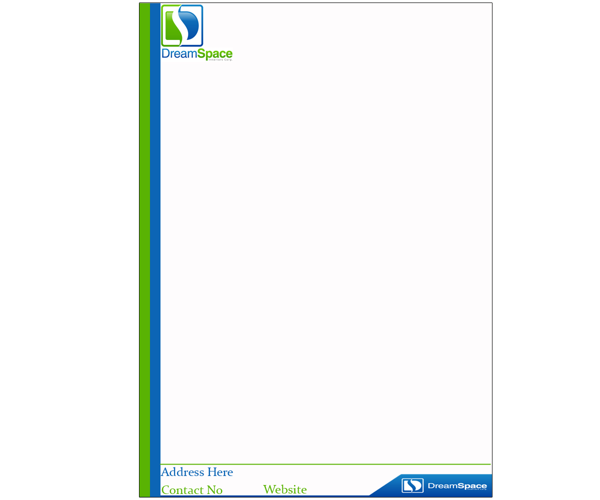 Letterhead Design by Gaurav Ghosh for DreamSpace Interiors Corp. | Design #3540946