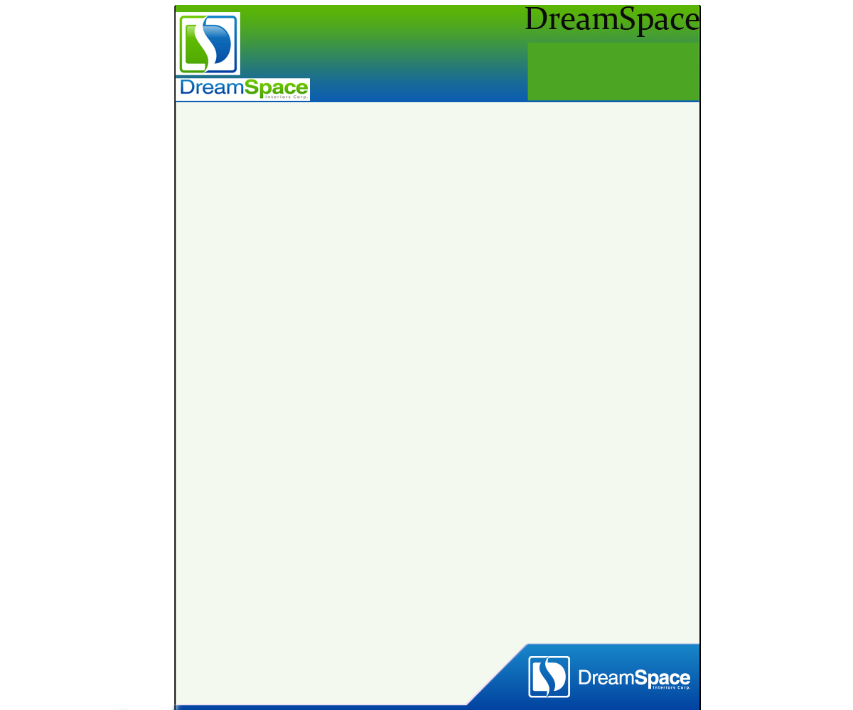 Letterhead Design by Gaurav Ghosh for DreamSpace Interiors Corp. | Design #3540950
