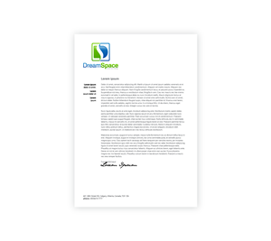 Letterhead Design by mag wong for DreamSpace Interiors Corp. | Design: #3553958