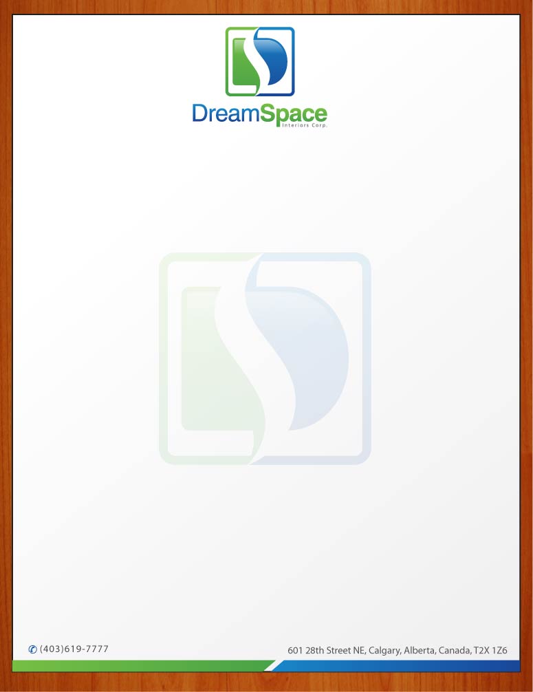 Letterhead Design by Sbss for DreamSpace Interiors Corp. | Design #3573250