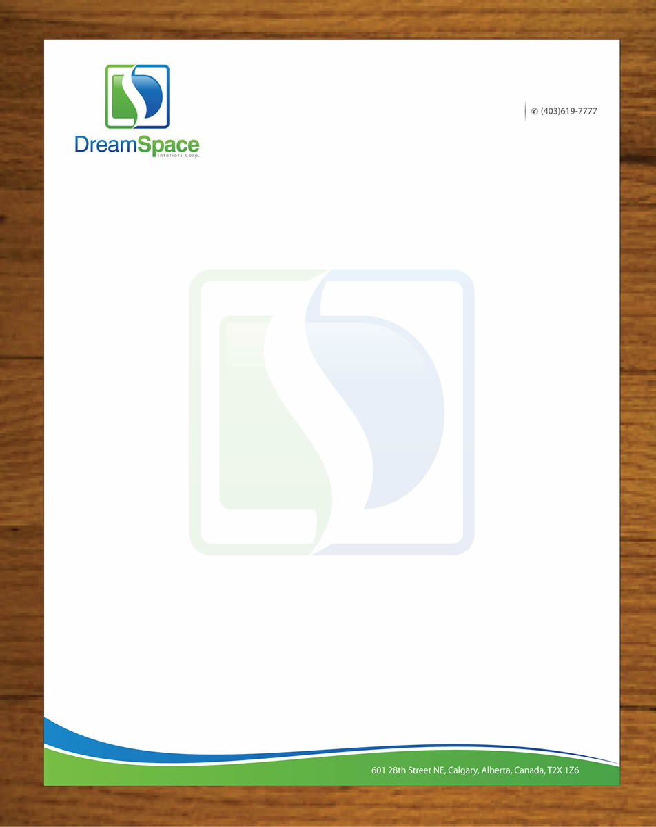 Letterhead Design by Sbss for DreamSpace Interiors Corp. | Design #3574418