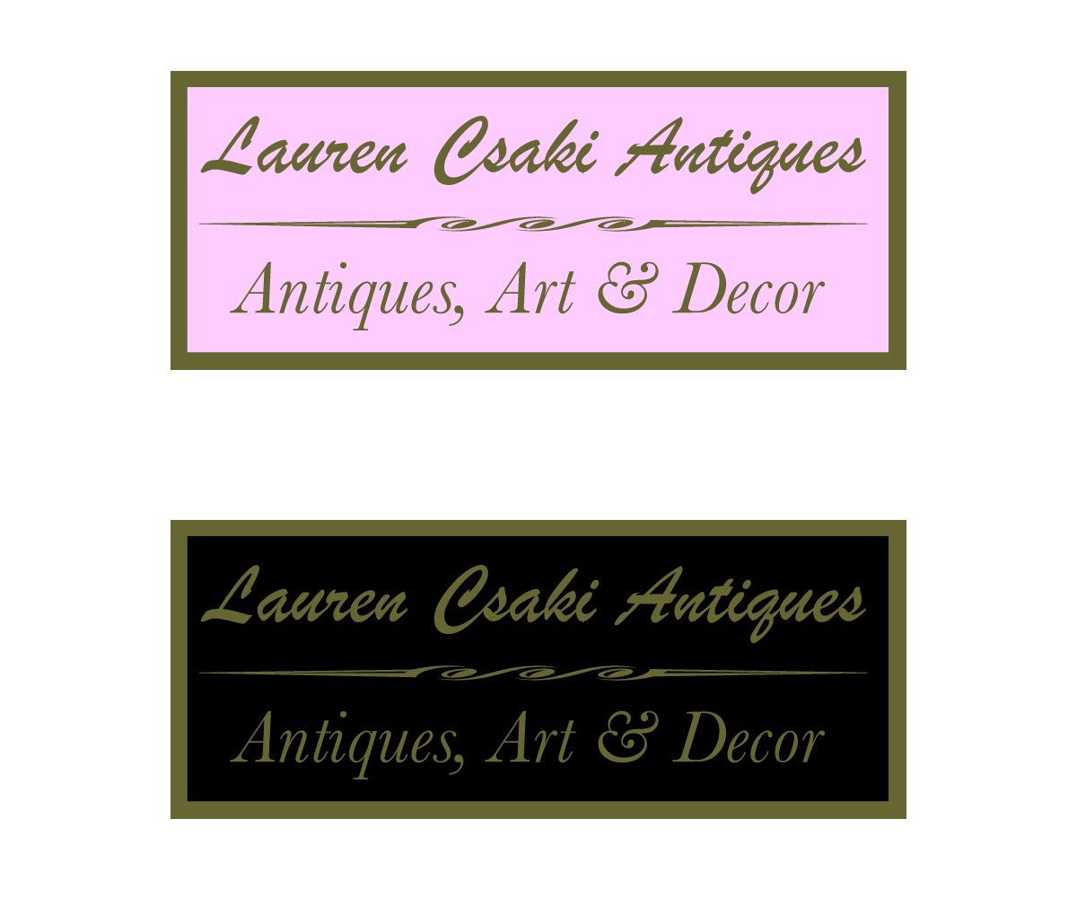 Logo Design by Designs by Laurie Brown for Lauren Csaki Antiques | Design #3591091