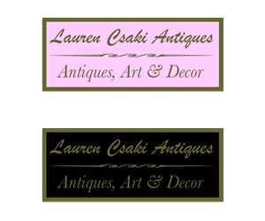 Logo Design by Designs by Laurie Brown for Lauren Csaki Antiques | Design: #3591091