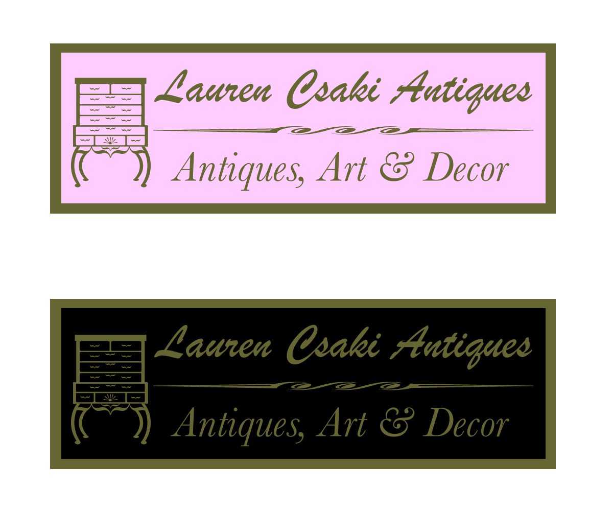 Logo Design by Designs by Laurie Brown for Lauren Csaki Antiques | Design #3599390